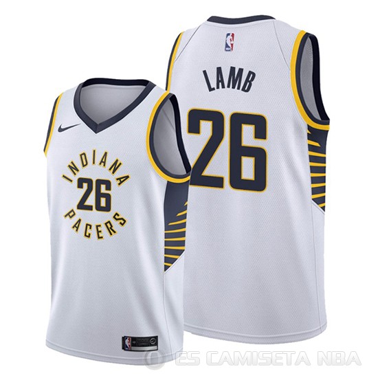Camiseta Jeremy Lamb #26 Indiana Pacers Association Blanco - Haga un click en la imagen para cerrar
